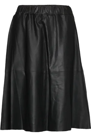DEPECHE Skirt Polvipituinen Hame Black