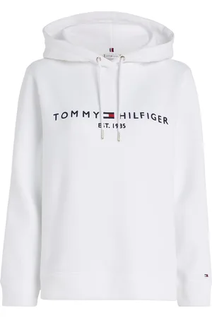 Tommy Hilfiger Heritage Hilfiger Hoodie Ls Tops Sweat-shirts & Hoodies Hoodies White