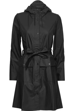 Rains Curve W Jacket W3 Outerwear Rainwear Rain Coats Black