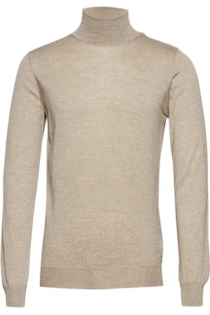 Oscar Jacobson Cole Rollneck Designers Knitwear Turtlenecks Beige