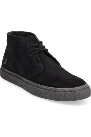 Fred Perry Hawley Suede Designers Boots Desert Boots Black