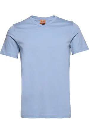 MOS MOSH Gallery Perry Crunch V-Ss Tee Tops T-shirts Short-sleeved Blue