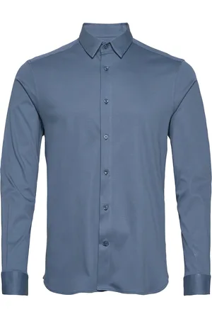 MOS MOSH Gallery Marco Crunch Jersey Shirt Tops Shirts Casual Blue