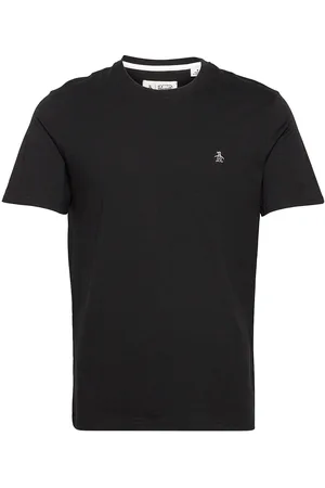 Original Penguin Cont Pin Point Embro Tops T-shirts Short-sleeved Black
