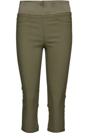 Freequent Fqshantal-Ca-Power Bottoms Trousers Capri Trousers Green