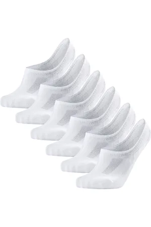 DANISH ENDURANCE No-Show Cotton Socks 6-Pack Sport Socks Footies-ankle Socks White