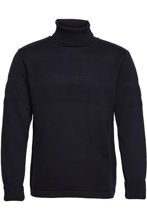 Mads Norgaard Wool Klemens Knit Fav Tops Knitwear Turtlenecks Black