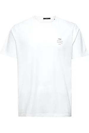 NEUW Organic Band Teee Washed St Tops T-shirts Short-sleeved White