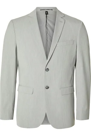 SELECTED Slhslim-Liam Blz Flex Noos Suits & Blazers Blazers Single Breasted Blazers Grey
