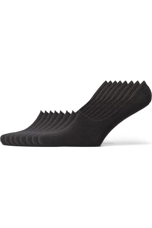Decoy Footies Org. Cotton 7-Pk Lingerie Socks Footies-ankle Socks Black