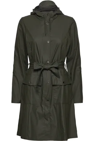 Rains Curve W Jacket W3 Outerwear Rainwear Rain Coats Green