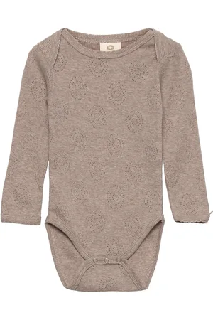 Smallstuff Body Ls Bodies Long-sleeved Brown