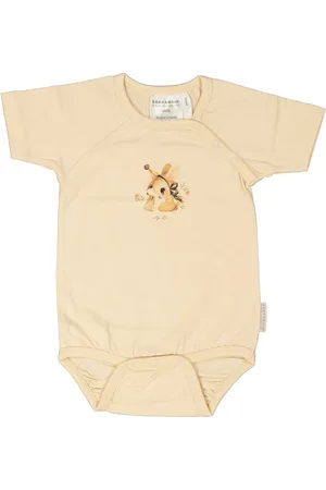 Geggamoja X Mrs Mighetto Bamboo Body S.s Bodies Short-sleeved Beige