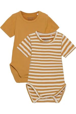 Minymo Body Ss Bodies Short-sleeved Yellow