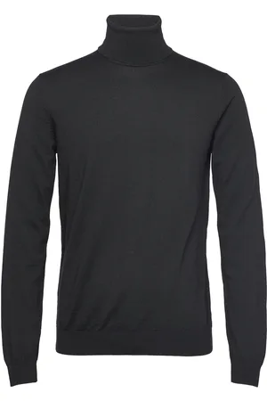 HUGO BOSS San Thomas-M Designers Knitwear Turtlenecks Black