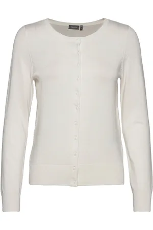 FRANSA Frzubasic 60 Cardigan Tops Knitwear Cardigans White
