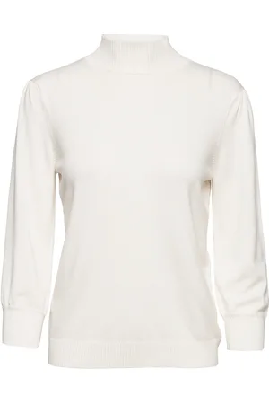 Minus Mersin Rullekrave Strik Tops Knitwear Turtleneck White