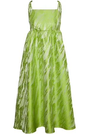 VERO MODA Vmvarious Sl Strap Calf Dress Vma Polvipituinen Mekko Green
