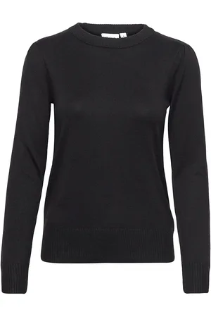 Saint Tropez Milasz Pullover Tops Knitwear Jumpers Black