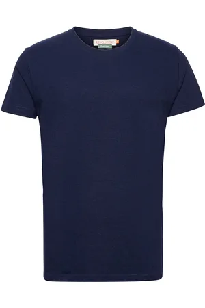Revolution Regular Fit Round Neck T-Shirt Tops T-shirts Short-sleeved Blue