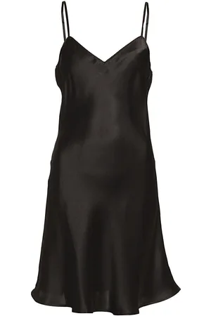 Lady Avenue Pure Silk - Slip W.cording Yöpaita Black