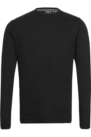 Superdry Vintage Logo Emb L/S Top Tops T-shirts Long-sleeved Black