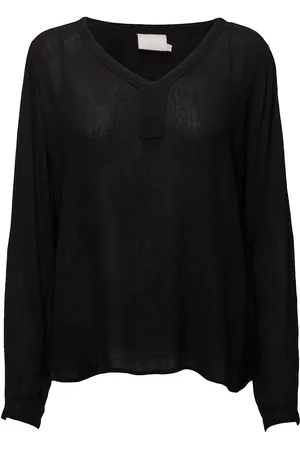 Kaffe Amber Blouse Ls Tops Blouses Long-sleeved Black