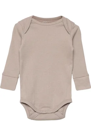 Copenhagen Colors Rib Jersey Long Sleeve Body Bodies Long-sleeved Grey
