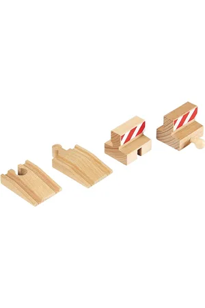 Brio 33385 Ramper Med Stopklodser Toys Toy Cars & Vehicles Toy Vehicles Train Accessories Beige