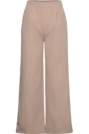 Noella Brooklyn Pants Bottoms Trousers Wide Leg Beige