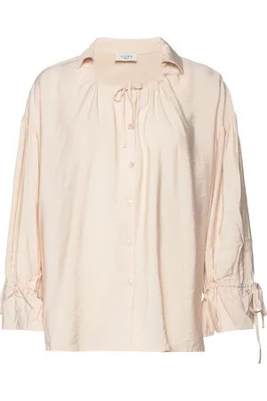Norr Phila Shirt Tops Blouses Long-sleeved Cream