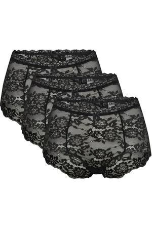 Missya Lace Maxi 3-Pack Hipsterit Alushousut Alusvaatteet Black
