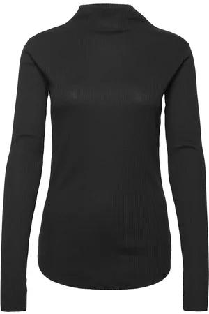 Hope Naiset Pitkähihaiset - Turtleneck T-shirts & Tops Long-sleeved Musta