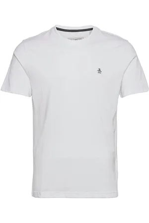 Original Penguin Cont Pin Point Embro Tops T-shirts Short-sleeved White