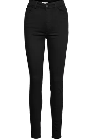 Lindex Trousers Denim Vera Stay Black Bottoms Jeans Slim Black