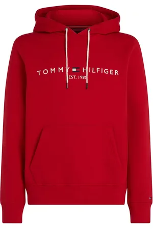 Tommy Hilfiger Tommy Logo Hoody Tops Sweat-shirts & Hoodies Hoodies Red