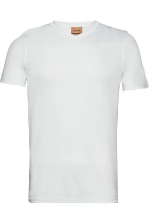 MOS MOSH Gallery Perry Crunch V-Ss Tee Tops T-shirts Short-sleeved White