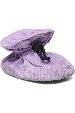 Melton Corduroy Slippers Aamutossut Sisäkengät Purple