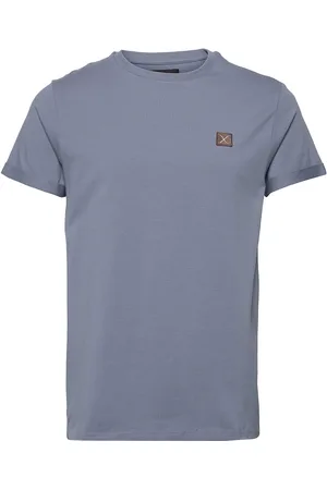 Clean Cut Basic Organic Tee Tops T-shirts Short-sleeved Blue