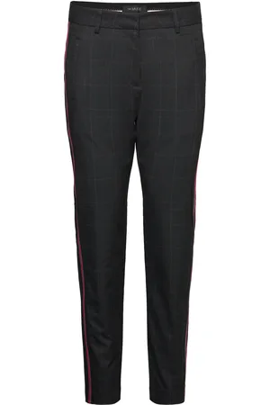 Copenhagen Muse Cmsavanna-Pa-Ribbon-Black Bottoms Trousers Slim Fit Trousers Black