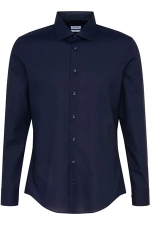 Seidensticker Cityhemden 1/1 Arm Tops Shirts Business Navy