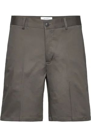 Les Deux Como Reg Cotton-Linen Shorts Bottoms Shorts Chinos Shorts Grey