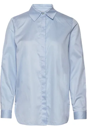 Numph Nuhelena Noos Shirt Tops Shirts Long-sleeved Blue