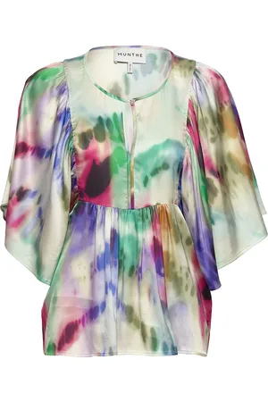 Munthe Virid Tops Blouses Short-sleeved Multi/patterned