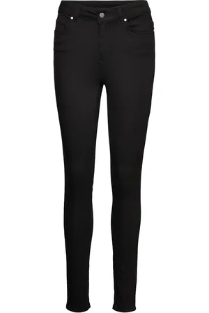 Culture Cucordula Pants Bottoms Trousers Slim Fit Trousers Black