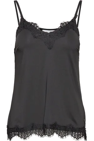 Coster Copenhagen Cc Heart Rosie Lace Top Tops Blouses Sleeveless Black