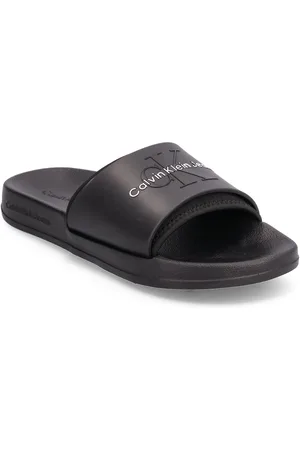 Calvin Klein Slide Monogram Tpu Ml Wn Shoes Summer Shoes Sandals Pool Sliders Black
