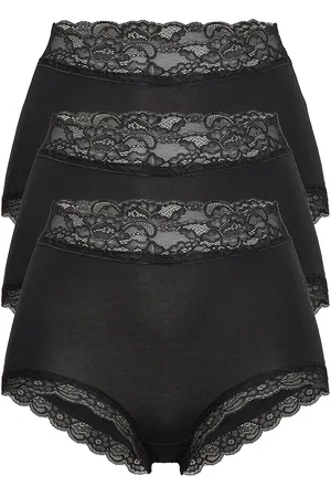 Lindex Brief 3 Pack Emelie Lace High Hipsterit Alushousut Alusvaatteet Black