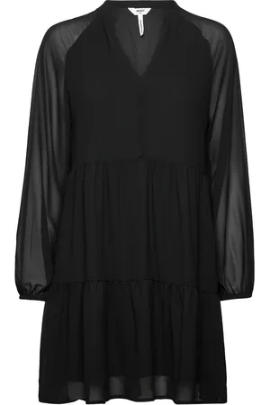 Object Objmila Gia L/S Dress Noos Lyhyt Mekko Black