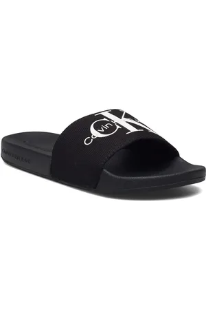 Calvin Klein Slide Monogram Co Shoes Summer Shoes Sandals Pool Sliders Multi/patterned